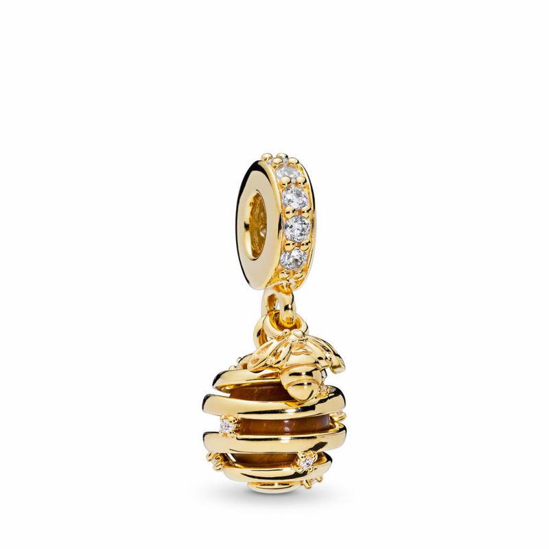 Pandora Australia Shine™ Sweet As Honey Dangle Charm - 18ct Gold Plated | CUXSYL761